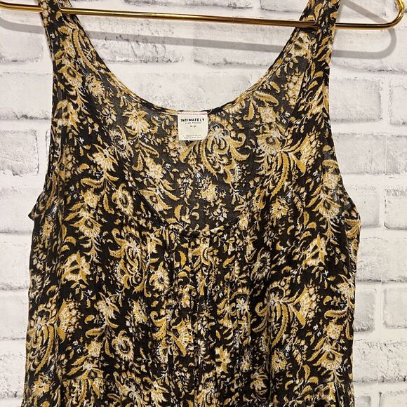 Intimately Free People Multicolor Paisley Printed Ruffle Boho Tank Top Sz Med - Picture 2 of 8
